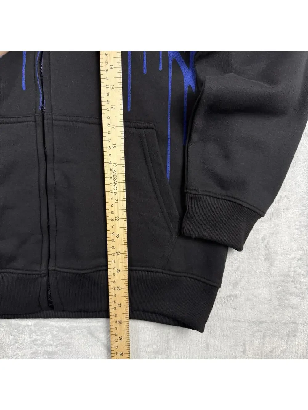 Y2K 2010 Tapout Full Zip Hoodie Black Blue Graphic MMA Y2K Sz M Metal Skate NWT - Picture 6 of 7